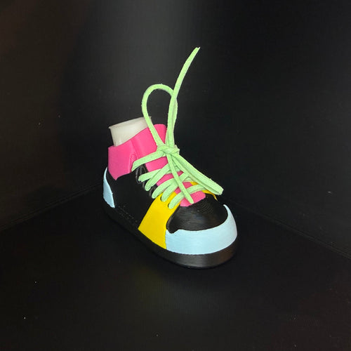 Neon & Black Shoe Pair