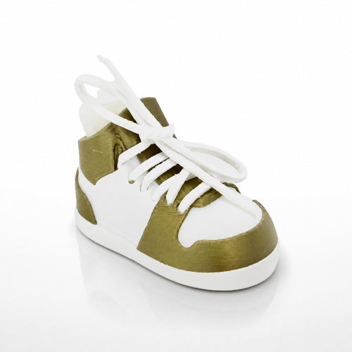 Bronze & White Shoe Pair