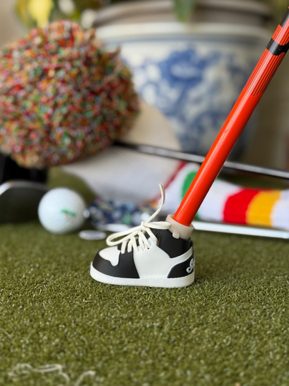 Black &amp; White Golf Bag Stand Shoes