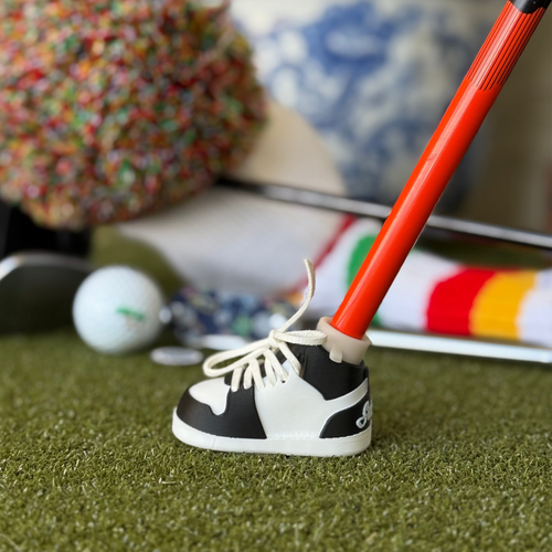 Black & White Golf Bag Stand Shoes