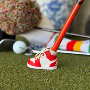 Red & White Golf Bag Stand Shoes