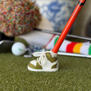 Bronze & White Golf Bag Stand Shoes