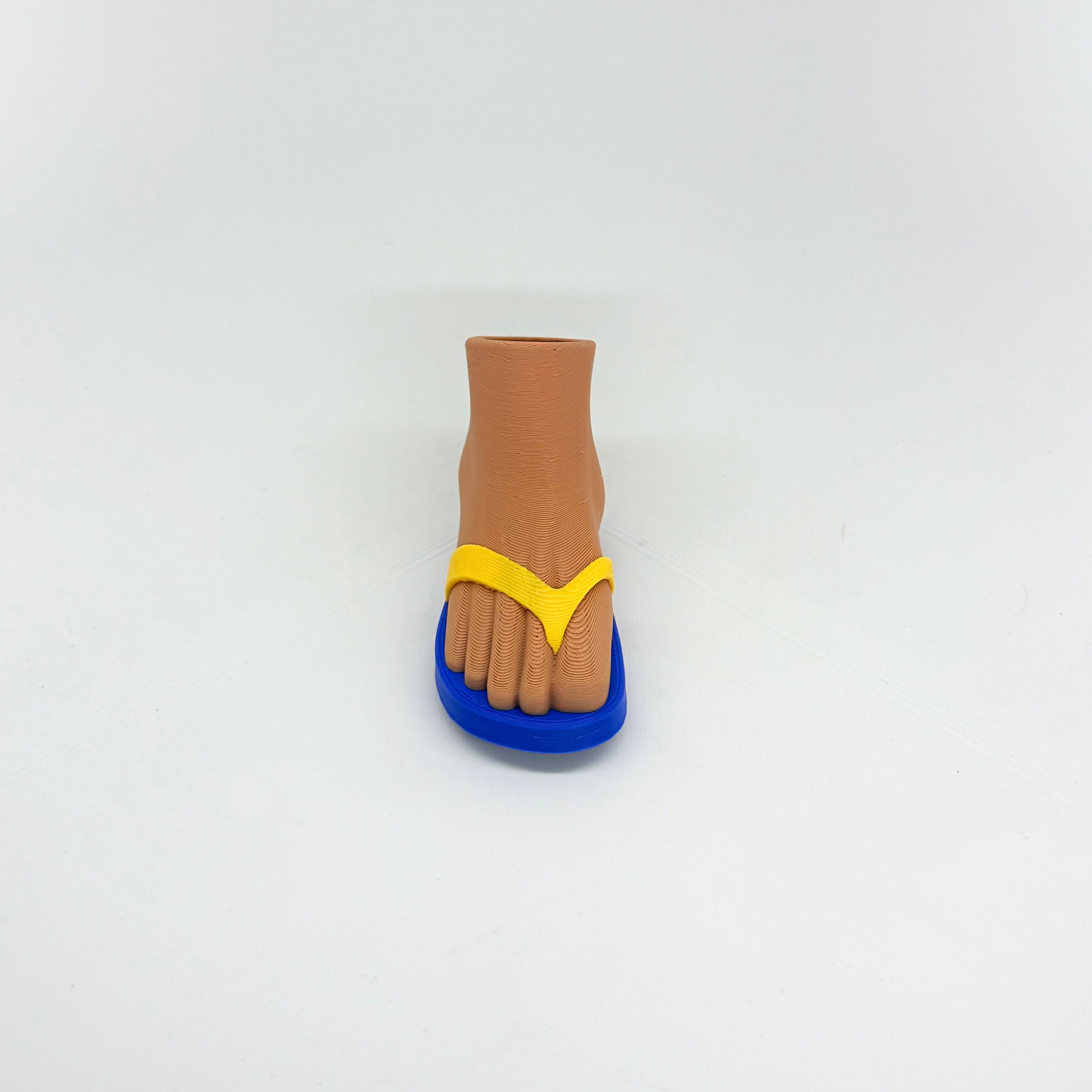 Blue &amp; Yellow Golf Bag Stand Sandals