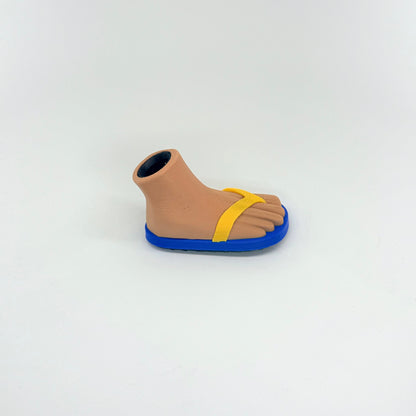 Blue &amp; Yellow Golf Bag Stand Sandals