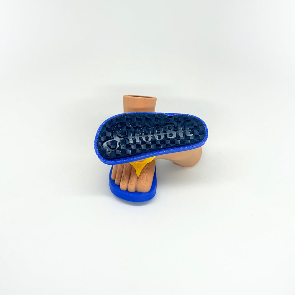 Blue & Yellow Golf Bag Stand Sandals