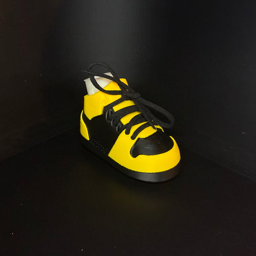 Yellow & Black Golf Bag Stand Shoes