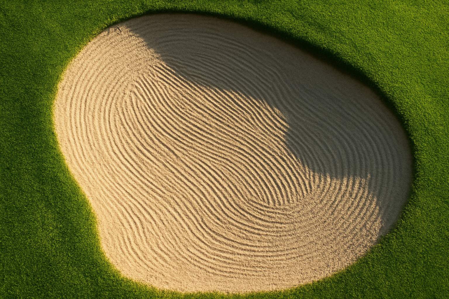 Clost up of sand trap from above