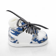 Grey Camo Shoe Pair, side view of the grey and blue camo.