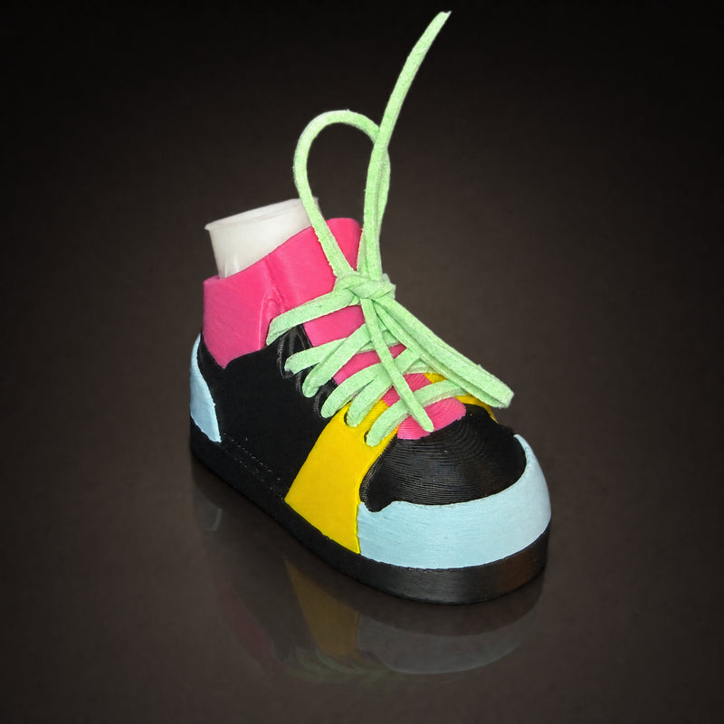 Neon & Black Shoe Pair