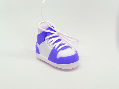 Purple & White Golf Bag Stand Shoes