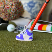 Purple & White Golf Bag Stand Shoes